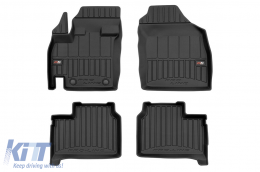 Specific rubber mats suitable for Suzuki Ignis III after 2016, 4-piece set, black color, with 24-month warranty-image-6222877