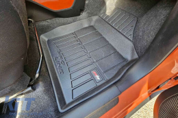 Specific rubber mats suitable for Suzuki Ignis III after 2016, 4-piece set, black color, with 24-month warranty-image-6222885
