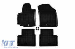 Specific rubber mats suitable for Suzuki Swift 2007-2017, 4-piece set, black color