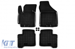 Specific rubber mats suitable for Suzuki Swift Hybrid after 2019, 4-piece set, black color - ABFMS6016441