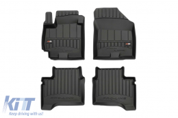 image-51-Specific rubber mats suitable for Suzuki Swift after 2017, 4-piece set, black color, with 24-month warranty