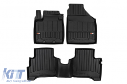 image-76-Specific rubber mats suitable for Suzuki Swift hatchback after 2024, 3-piece set, black color, with 24-month warranty