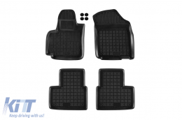 Specific rubber mats suitable for Suzuki SX4 2006-2014, 4-piece set, black color-image-6216250