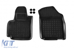 Specific rubber mats suitable for Suzuki SX4 2006-2014, 4-piece set, black color-image-6216251