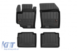 image-61-Specific rubber mats suitable for Suzuki SX4 S-Cross 2013, 4-piece set, black color, with 24-month warranty