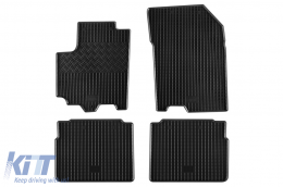 Specific rubber mats suitable for Suzuki SX4 S-Cross after 2013, 4-piece set, black color-image-6248977