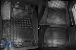 Specific rubber mats suitable for Suzuki SX4 S-Cross after 2013, 4-piece set, black color-image-6248980