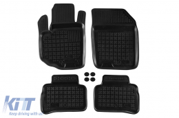 Specific rubber mats suitable for Suzuki Vitara after 2015, 4-piece set, black color-image-6216266