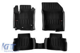 image-66-Specific rubber mats suitable for Suzuki Vitara Hybrid after 2020, 4-piece set, black color, with 24-month warranty