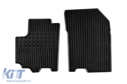 Specific rubber mats suitable for Suzuki Vitara after 2015, Vitara Hybrid after 2020, 4-piece set, black color-image-6249339