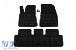 image-50-Specific rubber mats suitable for Tesla Model 3 after 2017, 3-piece set, black color