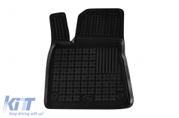 Specific rubber mats suitable for Tesla Model 3 after 2017, 3-piece set, black color-image-6216813