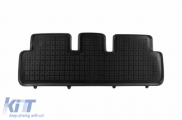 Specific rubber mats suitable for Tesla Model 3 after 2021, version with heat pump, 3-piece set, black color-image-6216830