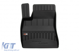 Specific rubber mats suitable for Tesla Model 3 2017-2023 from Frogum 3D ProLine series, 3-piece set, black color, with 24-month warranty-image-6221645