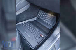 Specific rubber mats suitable for Tesla Model 3 2017-2023 from Frogum 3D ProLine series, 3-piece set, black color, with 24-month warranty-image-6221649