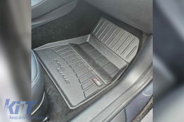 Specific rubber mats suitable for Tesla Model 3 2017-2023 from Frogum 3D ProLine series, 3-piece set, black color, with 24-month warranty-image-6221653
