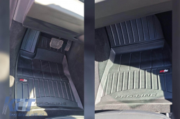 Specific rubber mats suitable for Tesla Model 3 after 2023, 3-piece set, black color, with 24-month warranty-image-6224242