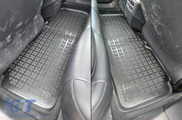 Specific rubber mats suitable for Tesla Model S after 2012, 3-piece set, black color-image-6216811