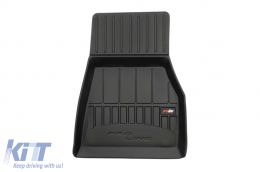 Specific rubber mats suitable for Tesla Model S 2012-2021 from Frogum 3D ProLine series, 3-piece set, black color, with 24-month warranty-image-6221677