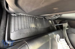 Specific rubber mats suitable for Tesla Model S 2012-2021 from Frogum 3D ProLine series, 3-piece set, black color, with 24-month warranty-image-6221682