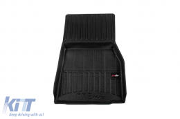 Specific rubber mats suitable for Tesla Model S Liftback after 2021, 3-piece set, black color, with 24-month warranty-image-6223737