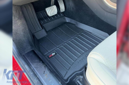 Specific rubber mats suitable for Tesla Model S Liftback after 2021, 3-piece set, black color, with 24-month warranty-image-6223741