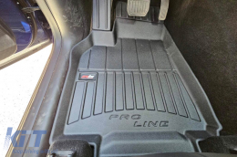 Specific rubber mats suitable for Tesla Model Y 2020-2025, 3-piece set, black color, with 24-month warranty from Frogum 3D ProLine series.-image-6223494