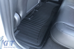 Specific rubber mats suitable for Tesla Model Y 2020-2025, 3-piece set, black color, with 24-month warranty from Frogum 3D ProLine series.-image-6223505