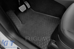 Specific rubber mats suitable for Tesla Model Y 2020-2025, 4-piece set, black color-image-6229344
