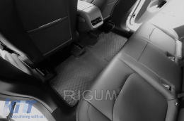 Specific rubber mats suitable for Tesla Model Y 2020-2025, 4-piece set, black color-image-6229346