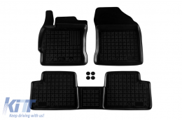 image-18-Specific rubber mats suitable for Toyota Auris, Auris Hybrid 2012-2018, 3-piece set, black color