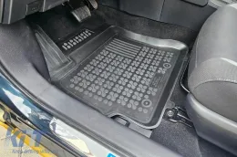 Specific rubber mats suitable for Toyota Auris, Auris Hybrid 2012-2018, 3-piece set, black color-image-6215171