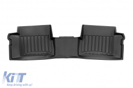 Specific rubber mats suitable for Toyota Auris II, Auris II Hybrid 2012-2018, 4-piece set, black color, with 24-month warranty-image-6222565