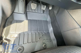 Specific rubber mats suitable for Toyota Auris II, Auris II Hybrid 2012-2018, 4-piece set, black color, with 24-month warranty-image-6222568