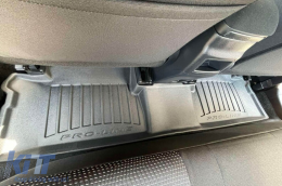 Specific rubber mats suitable for Toyota Auris II, Auris II Hybrid 2012-2018, 4-piece set, black color, with 24-month warranty-image-6222570