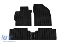 Specific rubber mats suitable for Toyota Auris, Corolla 2006-2012, 5-piece set, black color-image-6228785