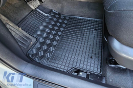 Specific rubber mats suitable for Toyota Auris, Corolla 2006-2012, 5-piece set, black color-image-6228789
