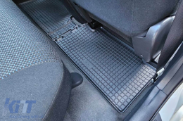 Specific rubber mats suitable for Toyota Auris, Corolla 2006-2012, 5-piece set, black color-image-6228792