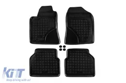 image-3-Specific rubber mats suitable for Toyota Avensis 2003-2009, 4-piece set, black color