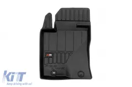 Specific rubber mats suitable for Toyota Avensis 2003-2009, 4-piece set, black color, with 24-month warranty-image-6221989