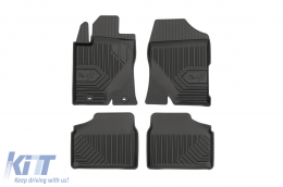 Specific rubber mats suitable for Toyota Avensis 2003-2009, Corolla E140, E150 2006-2013, 4-piece set, black color - ABFMT6018469