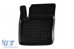 Specific rubber mats suitable for Toyota C-HR after 2016, 3-piece set, black color-image-6215230