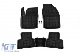 Specific rubber mats suitable for Toyota C-HR after 2023, without PHeV version, 3-piece set, black color - ABFMT6016285
