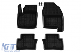 Specific rubber mats suitable for Toyota C-HR PHEV after 2023 for version with fire extinguisher under the passenger seat, 4 pieces, black - ABFMT6016288