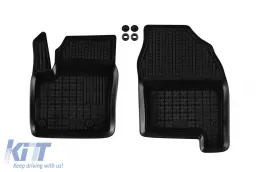 Specific rubber mats suitable for Toyota C-HR PHEV after 2023 for version with fire extinguisher under the passenger seat, 4 pieces, black-image-6215362