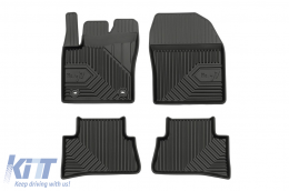 Specific rubber mats suitable for Toyota C-HR after 2016, 4-piece set, black color-image-6226689