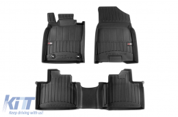 image-2-Specific rubber mats suitable for Toyota Camry after 2024, 3-piece set, black color, with 24-month warranty