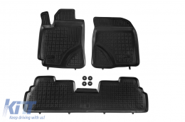 image-20-Specific rubber mats suitable for Toyota Corolla Verso 2004-2009, 3-piece set, black color