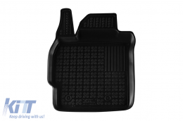 Specific rubber mats suitable for Toyota Corolla 2012-2018, 3-piece set, black color-image-6215196