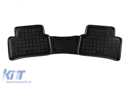Specific rubber mats suitable for Toyota Corolla hatchback, Hybrid after 2018, 3-piece set, black color-image-6215256